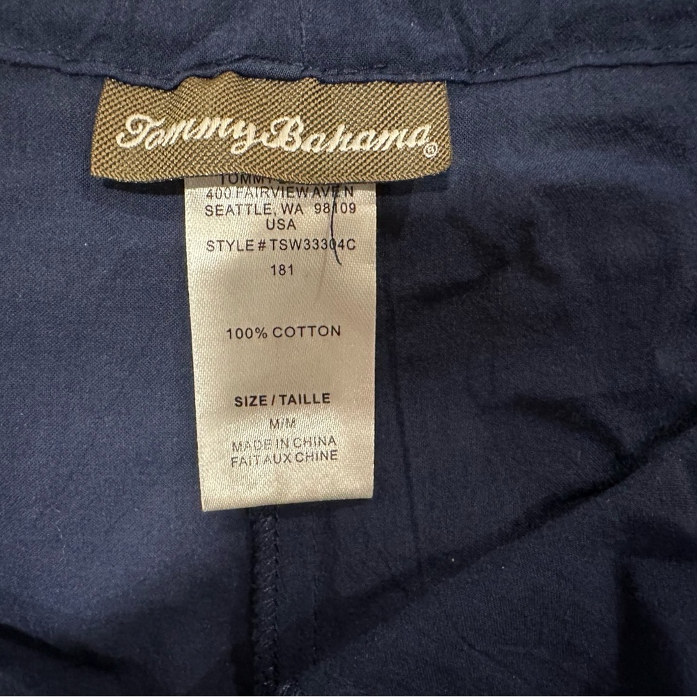 Tommy Bahama Navy High Rise Wide Leg Drawstring Pants Medium M - Picture 6 of 7
